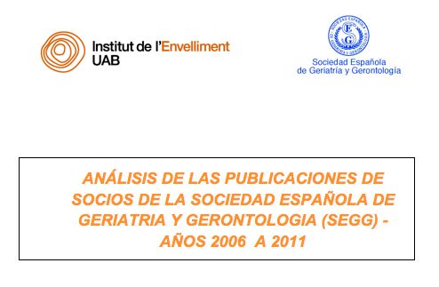Disponible el Informe sobre la producción científica de los socios de la SEGG